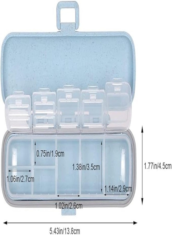 CLICKSWIFT علبة تخزين الأدوية المحمولة Clickswift بـ 7 أقسام، مناسبة للمنزل أو المكتب أو حقيبة الإسعافات الأولية أو علبة حبوب الجيب أو الحقيبة، علبة حبوب للفيتامينات/زيوت السمك/المكملات الغذائية، قطعة واحدة (متعددة الألوان). - Image 2